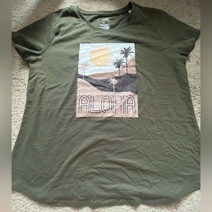 Green Aloha T-shirt